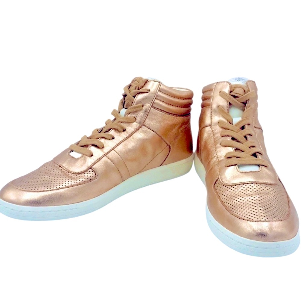 NWT DOLCE VITA ROSE GOLD LEATHER SNEAKERS